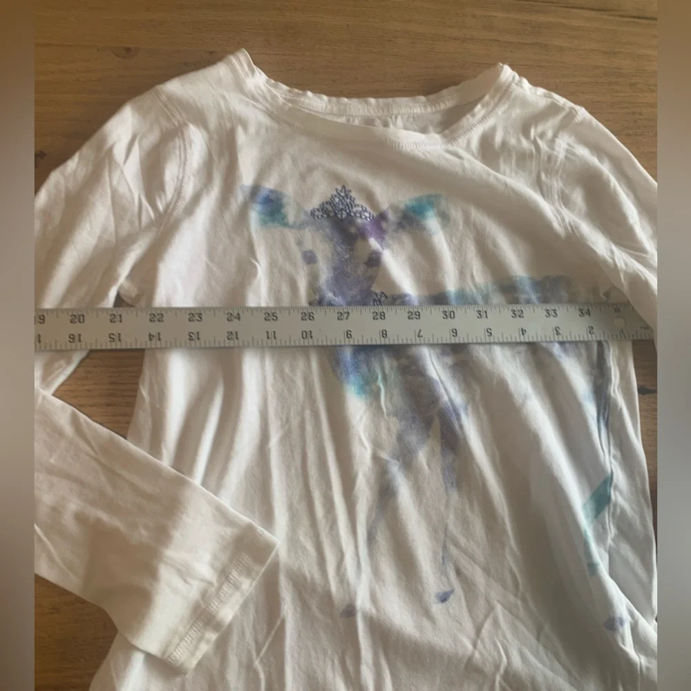 Gap Tie Dye Queen Deer Long Sleeve Tee Shirt White Purple Girls XL‎ Preloved